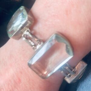 Aquamarine silver bracelet